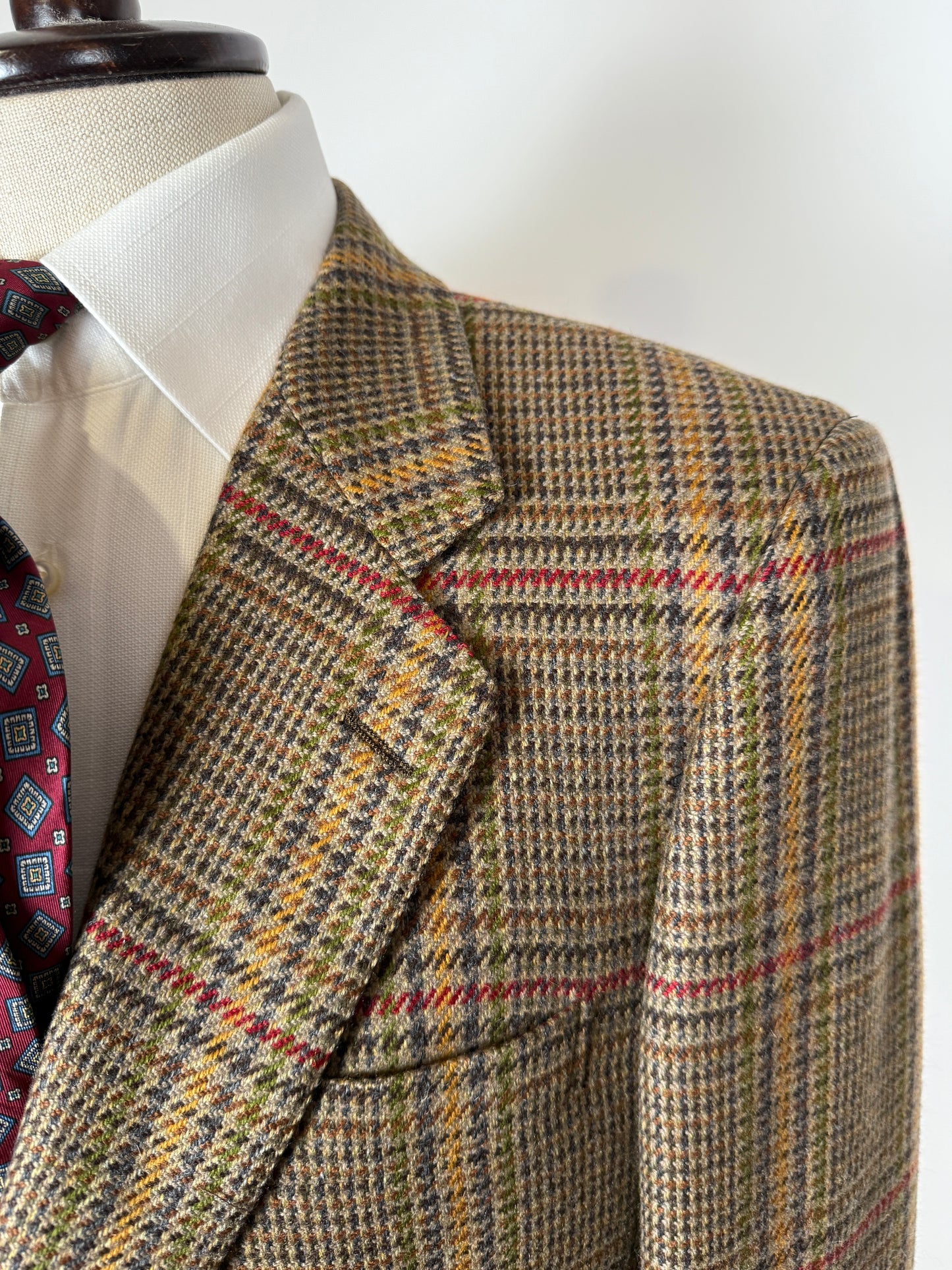 Giacca principe di Galles in puro cashmere tessuto Loro Piana - tg. 48