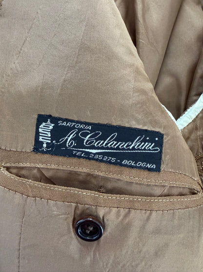 Giacca sartoriale in lino irlandese color tabacco - tg. 48