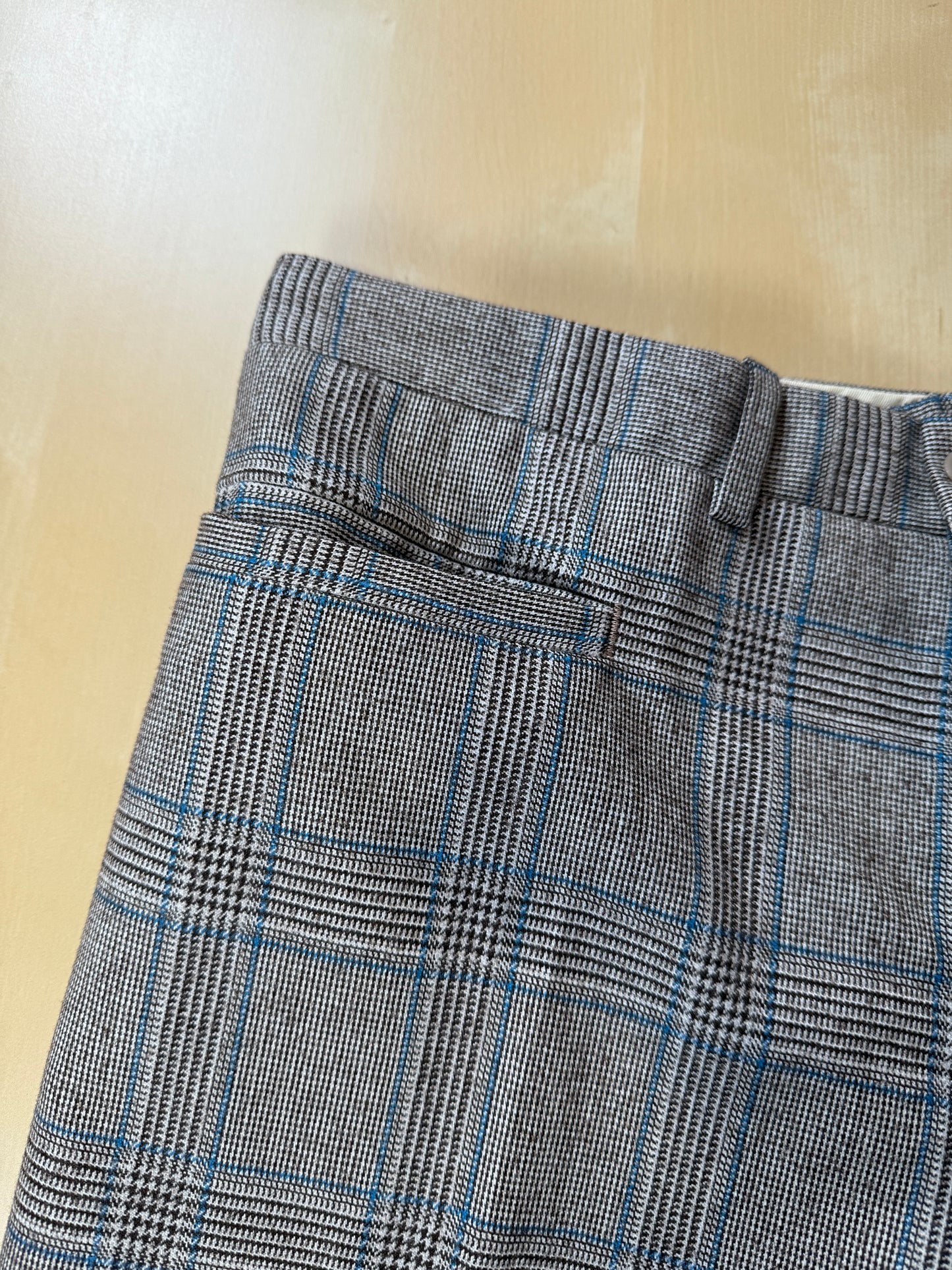 Pantaloni sartoriali anni ‘70 flanella principe di Galles - tg. 48