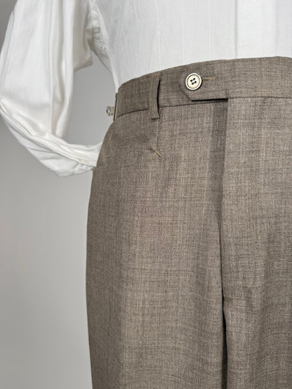Pantaloni fresco lana marrone tabacco (NOS) - tg. 46