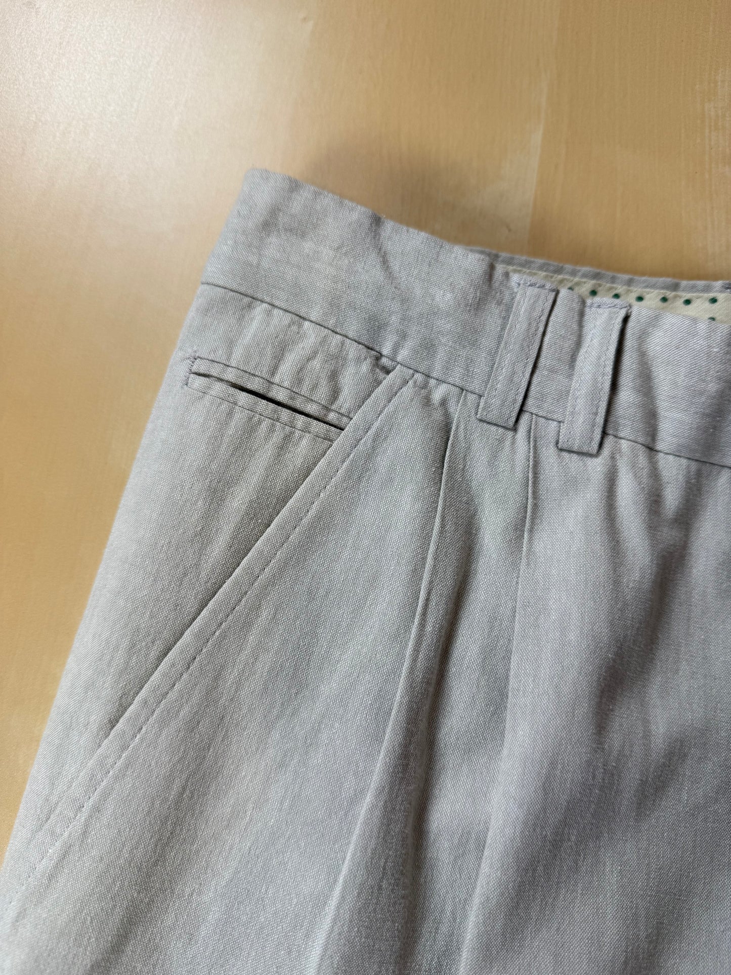 Pantaloni in misto lino anni ‘80 color avorio - tg. 50