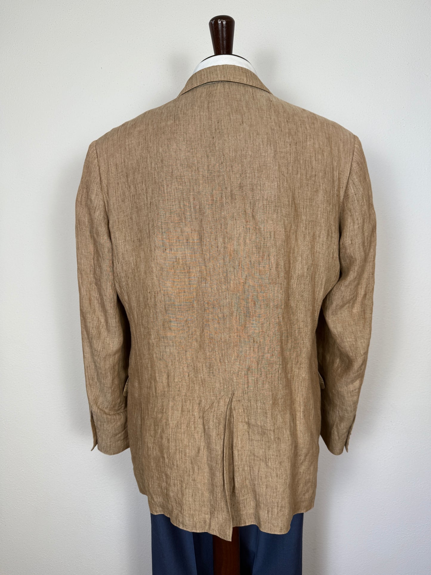 Giacca in puro lino color corda - tg. 52