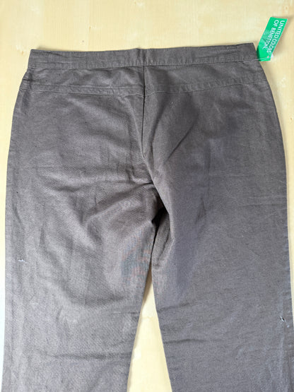 Pantalone svasato Benetton primi anni 2000 cotone e lino (nuovo) - tg. 44