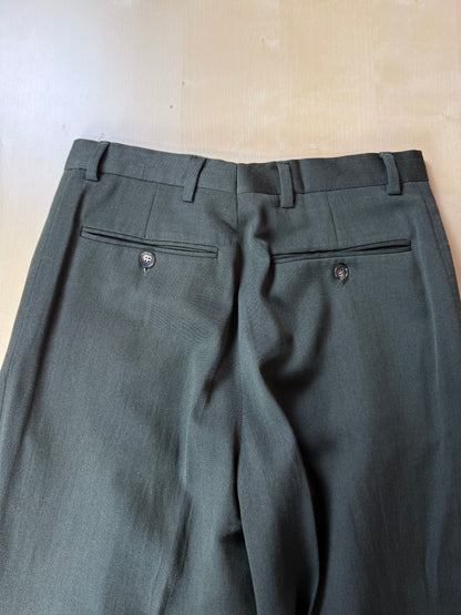 Completo anni '80 misto lana verde - tg. 48 drop alto