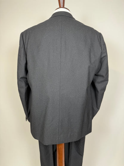 Completo sartoriale anni ‘60 flanella antracite micro spigato - tg. 54
