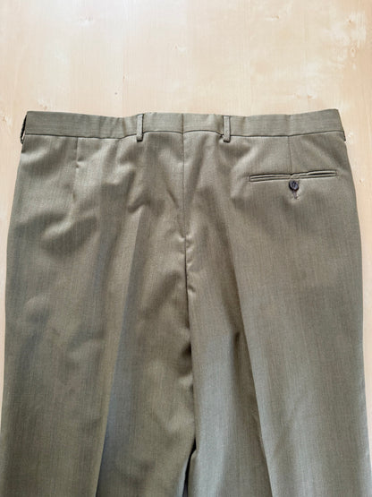 Pantaloni fresco lana verde oliva anni '80 (NOS) - tg. 54/56