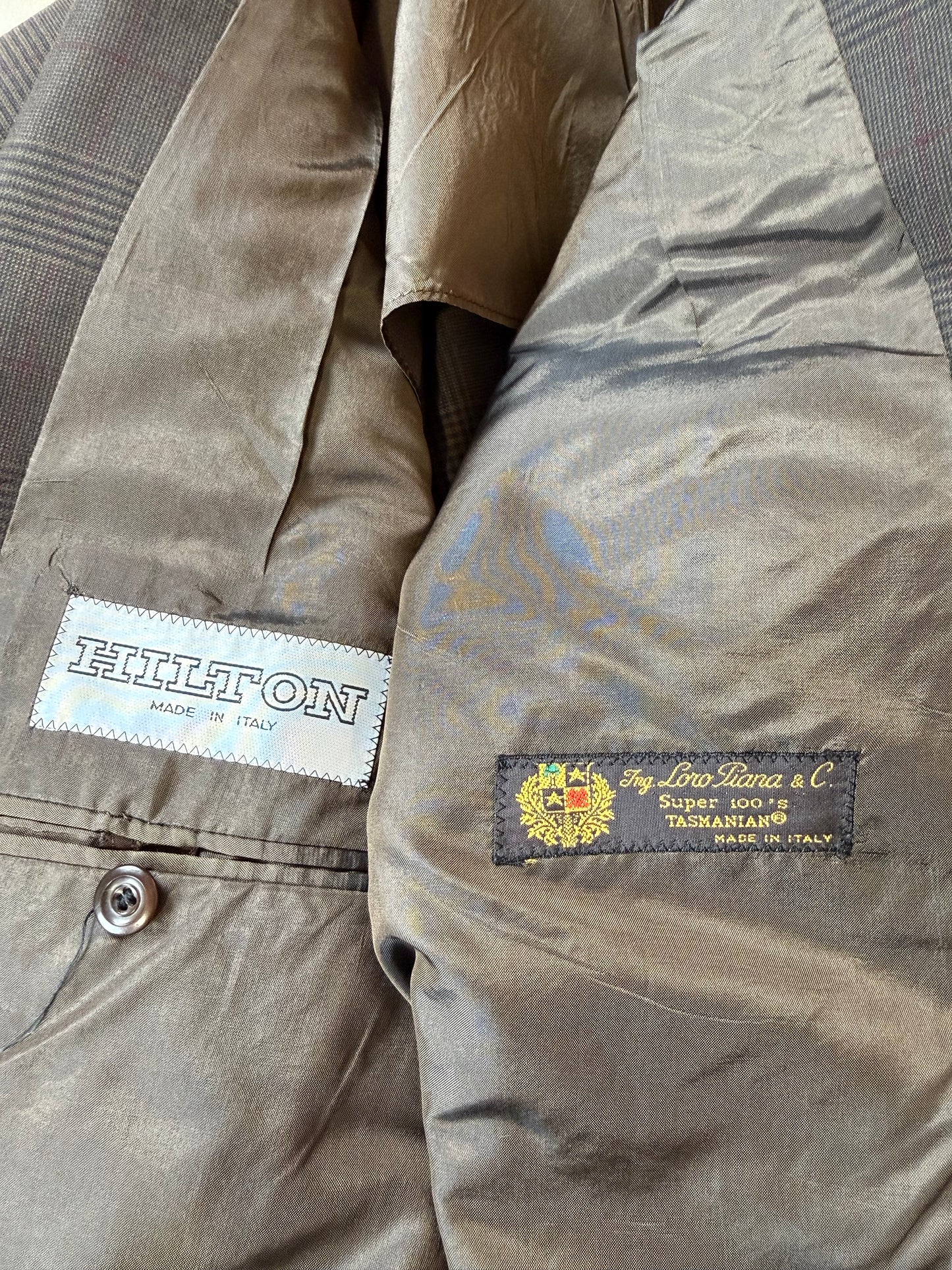 Giacca Hilton anni '80 flanella pettinata Loro Piana - tg. 48