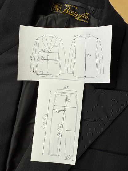 Smoking doppiopetto sartoriale anni ‘50 - tg. 46/48 (pantaloni 44)