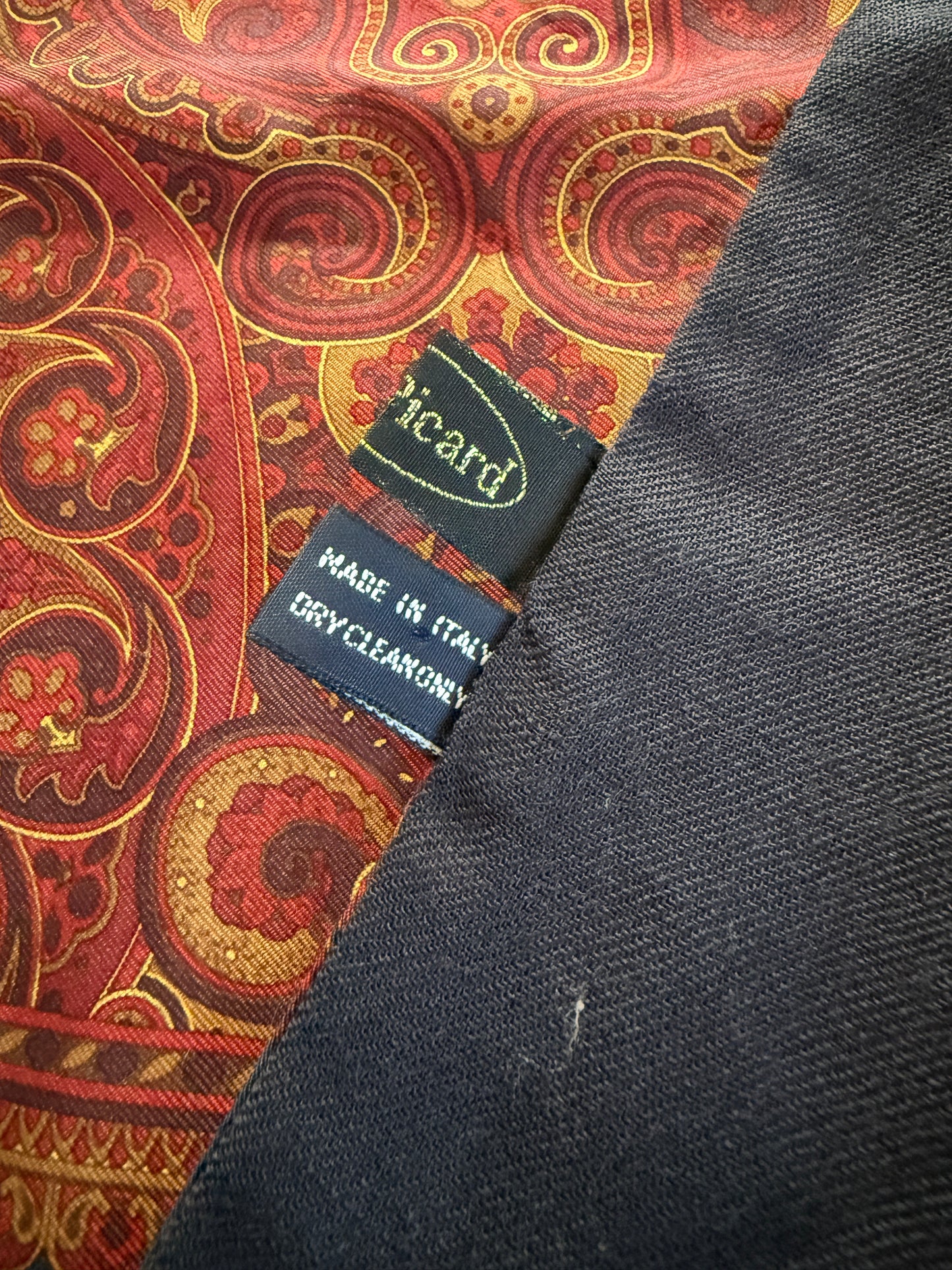 Sciarpa tubolare doppio tessuto seta paisley e lana