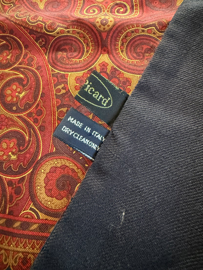 Sciarpa tubolare doppio tessuto seta paisley e lana