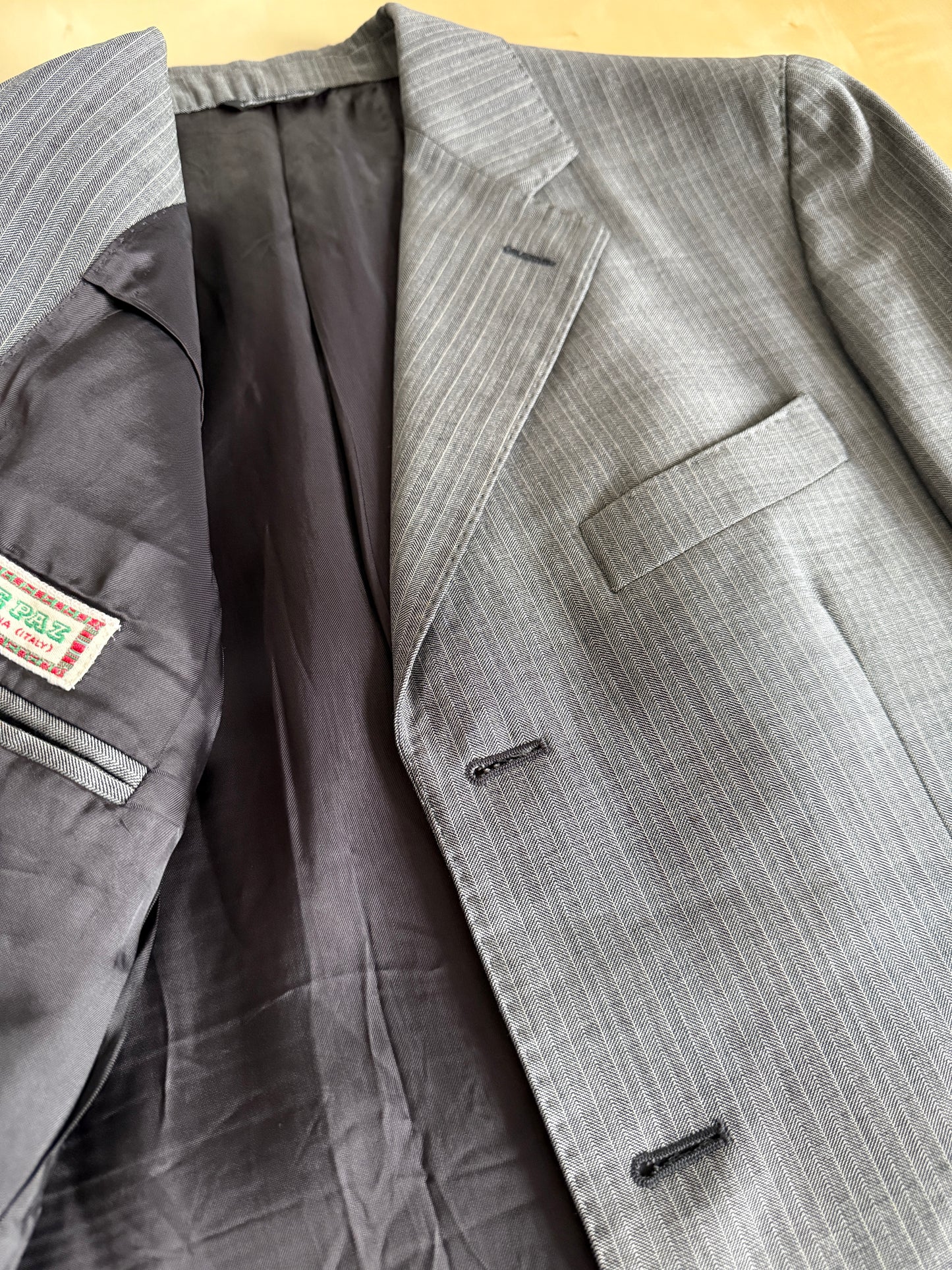 Giacca De Paz in fresco lana grigio spinato - tg. 50