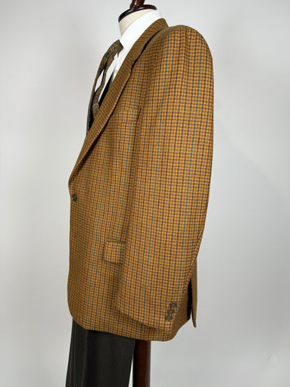 Giacca anni ‘80 pied-de-poule senape - tg. 54