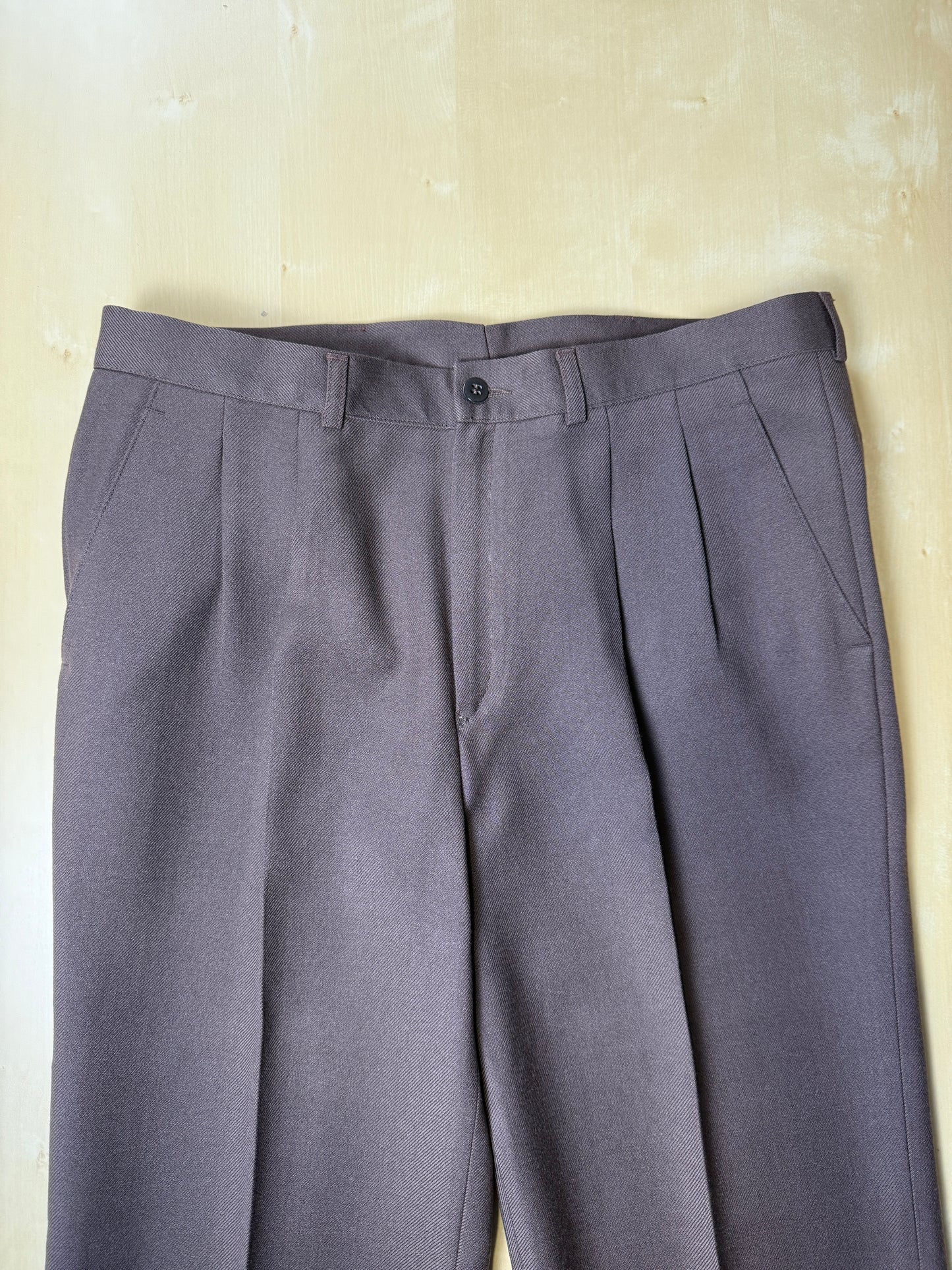 Pantaloni anni ‘70/‘80 in cavalry twill marrone (NOS) - tg. 46/48
