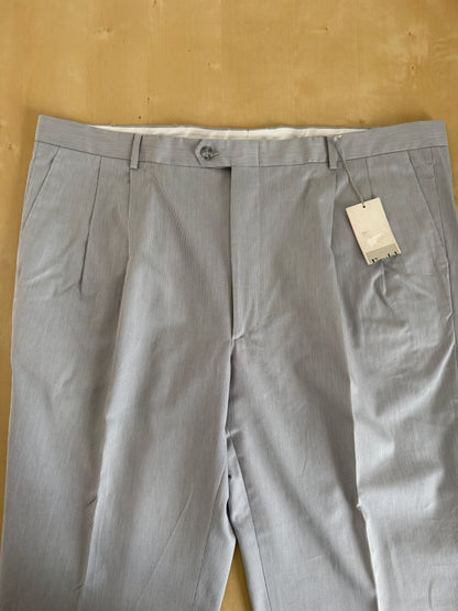 Pantaloni estivi cotone mille righe turchese (NOS) - tg. 58/60