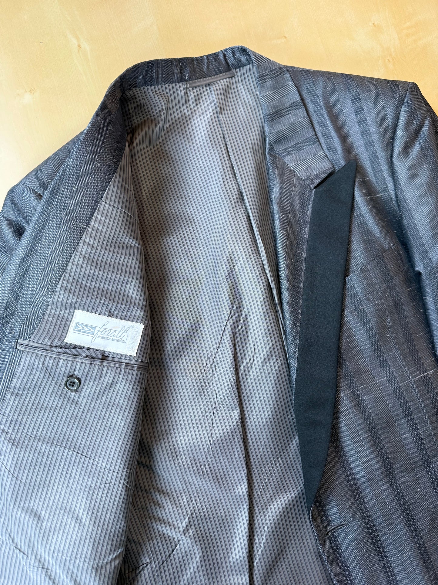 Giacca da smoking anni '80 in seta shantung - tg. 50