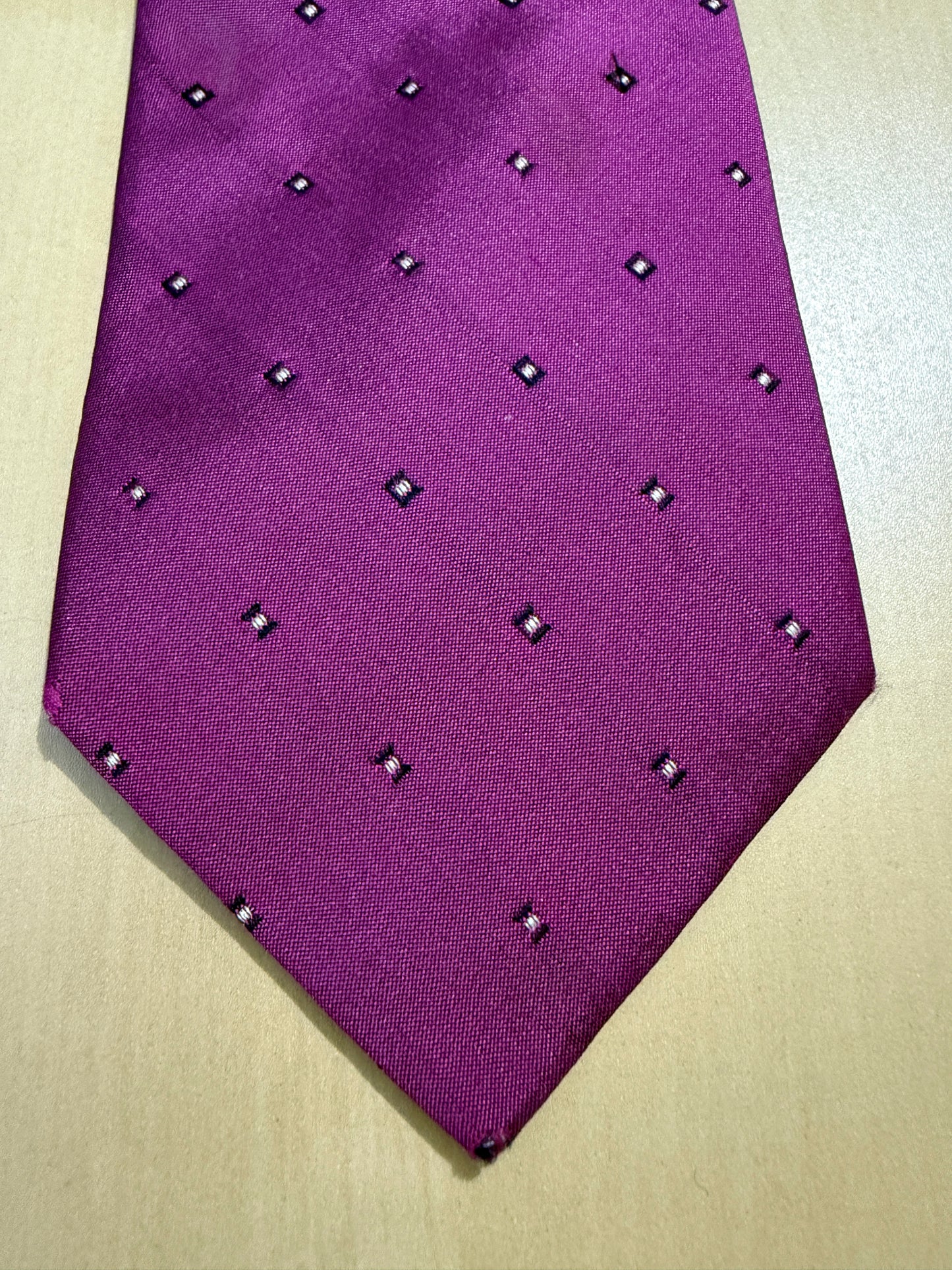 Cravatta Balmain fucsia micro fantasia