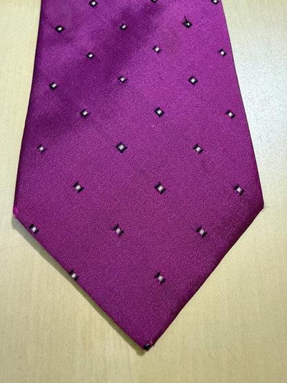 Cravatta Balmain fucsia micro fantasia
