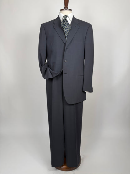 Completo Armani anni '90 fresco lana grigio petrolio - tg. 54