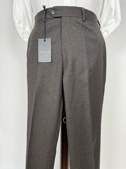 Pantaloni anni ‘90 in flanella marrone (NOS) - tg. 48/50