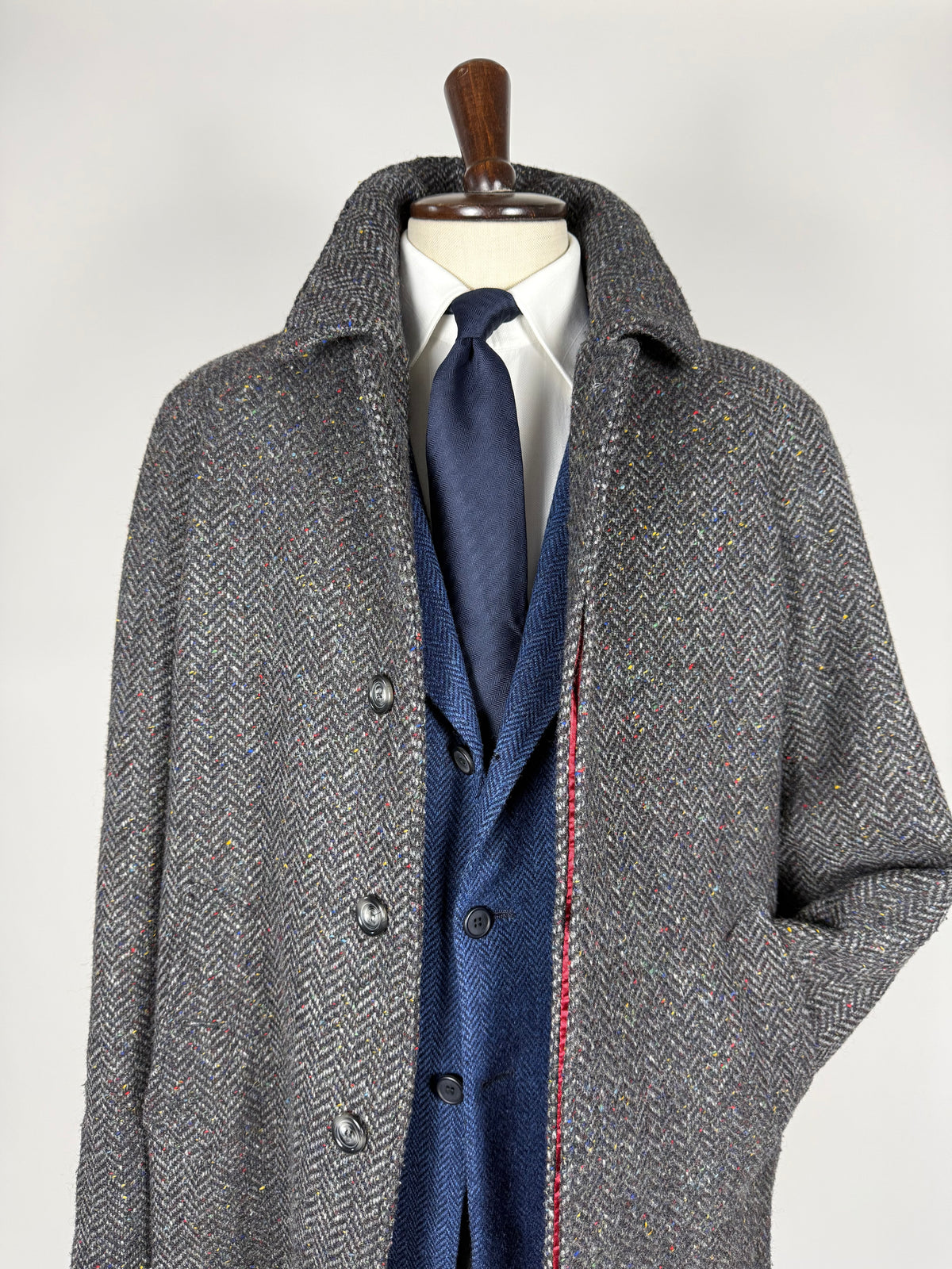Cappotto raglan De Paz in donegal tweed - tg. 56-60