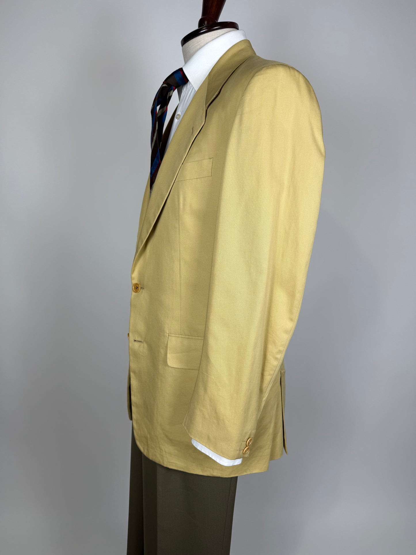 Giacca anni '80 estiva in cotone beige - tg. 48
