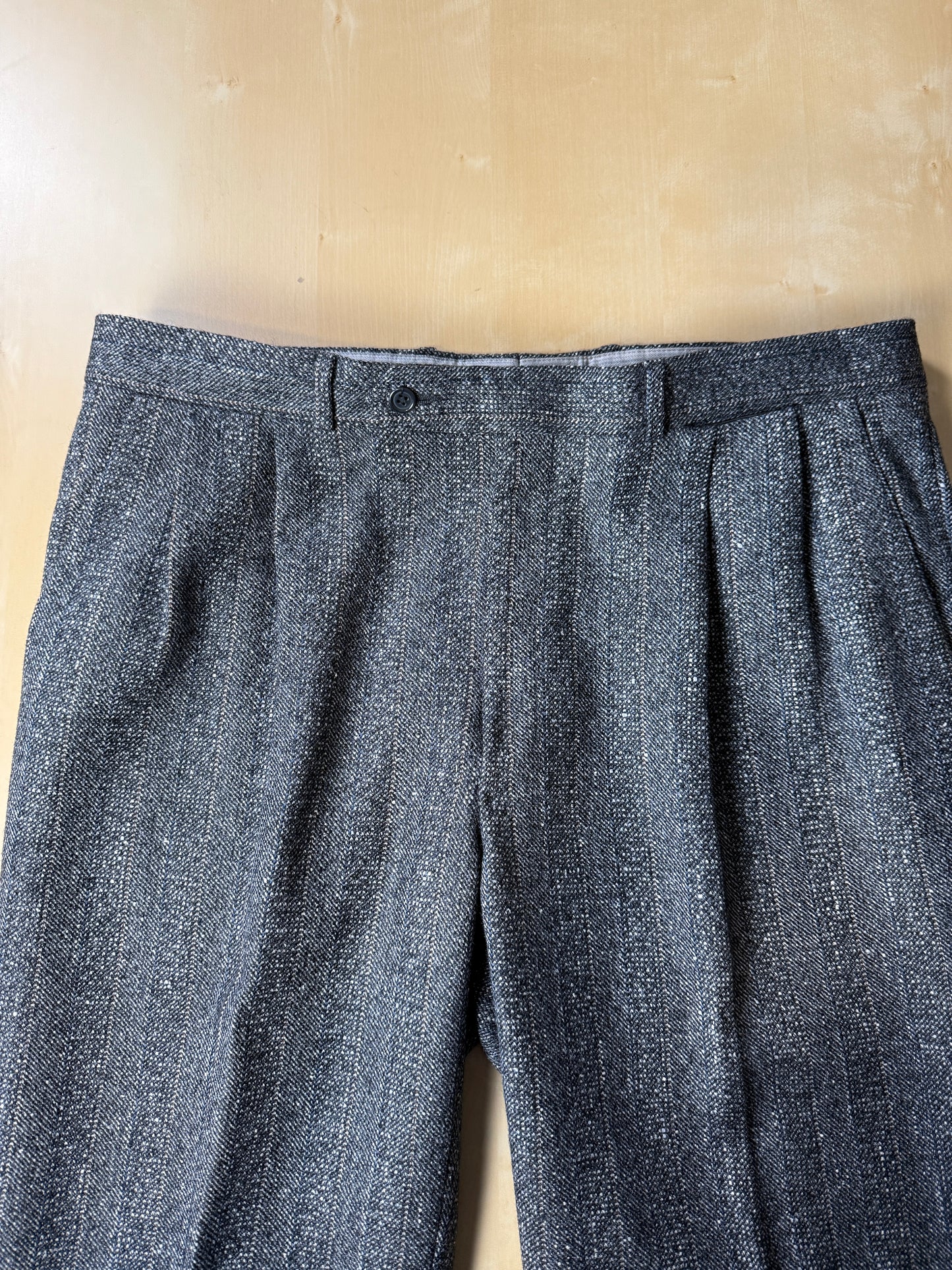 Completo anni ‘70/‘80 tweed lana e seta - tg. 52/54