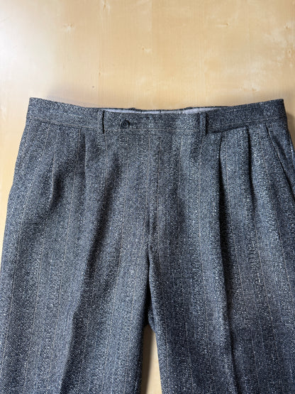 Completo anni ‘70/‘80 tweed lana e seta - tg. 52/54