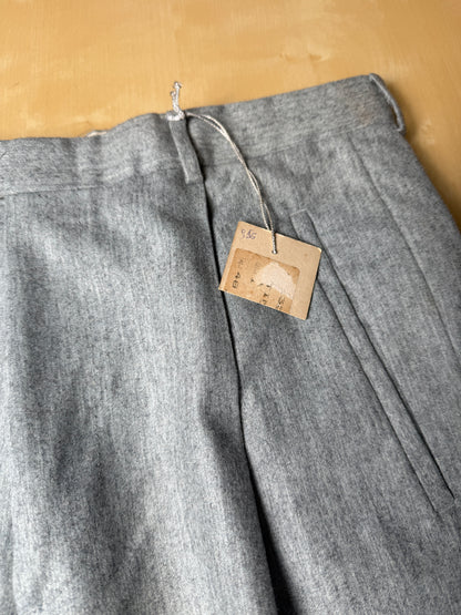 Pantaloni anni ‘80 flanella grigio chiaro (NOS) - tg. 48