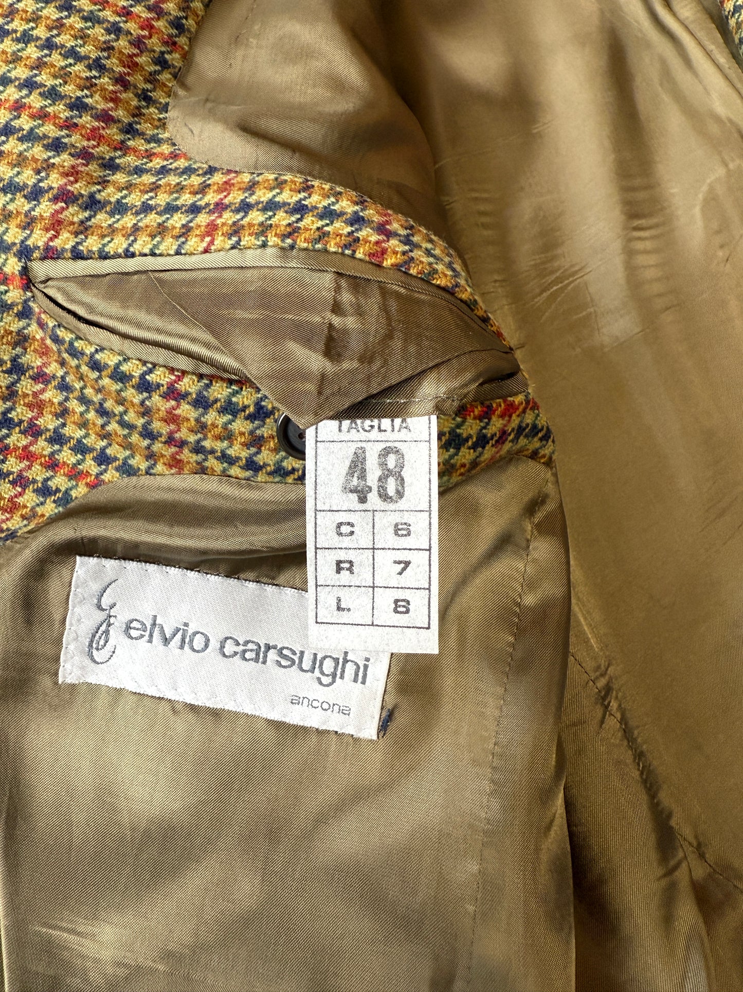 Giacca anni ‘80 pied-de-poule in misto lana - tg. 48