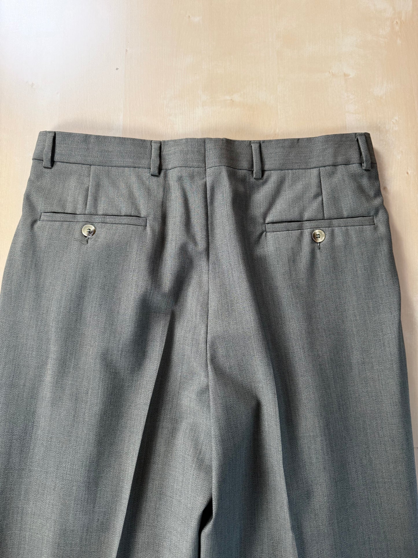 Pantaloni fresco lana verde oliva anni '80 (NOS) - tg. 50