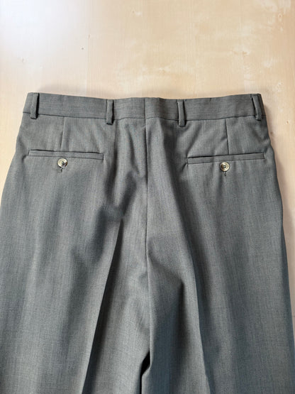 Pantaloni fresco lana verde oliva anni '80 (NOS) - tg. 50