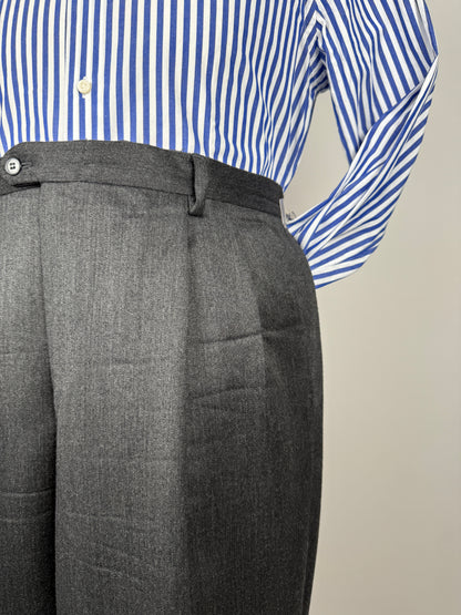 Completo doppiopetto anni ‘80 flanella antracite - tg. 52