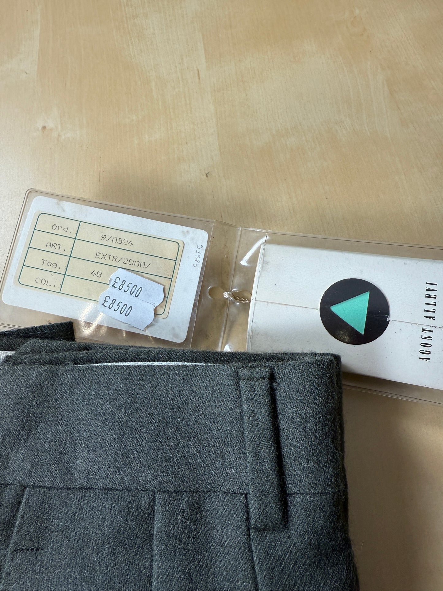 Pantaloni anni ‘70/‘80 in flanella verde scuro (NOS) - tg. 48