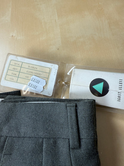 Pantaloni anni ‘70/‘80 in flanella verde scuro (NOS) - tg. 48