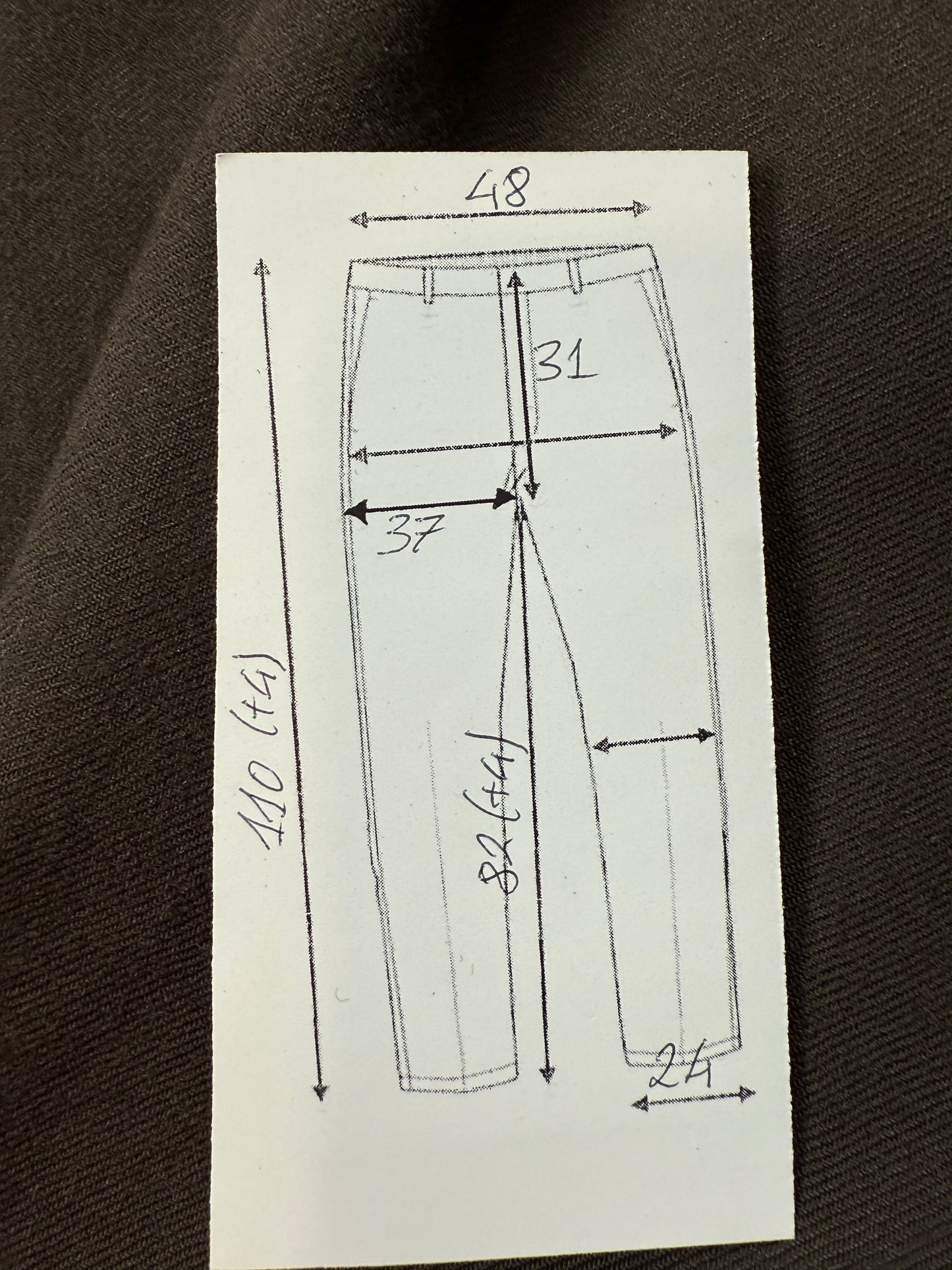 Pantaloni in flanella marrone scuro - tg. 54