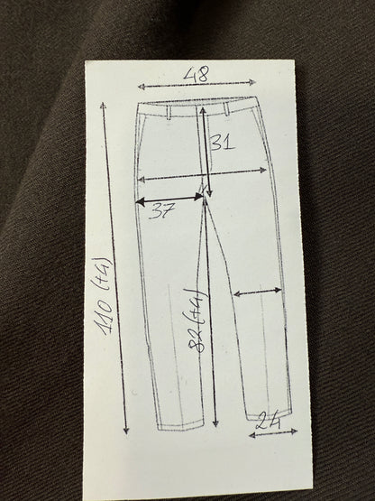 Pantaloni in flanella marrone scuro - tg. 54