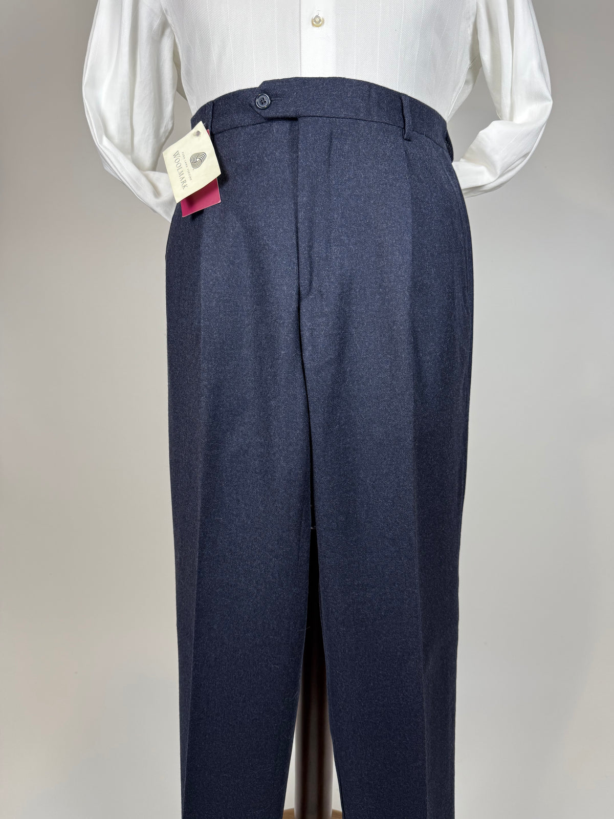 Pantaloni flanella blu notte anni '90 (NOS) - tg. 50