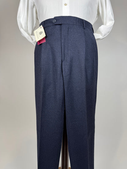 Pantaloni flanella blu notte anni '90 (NOS) - tg. 50