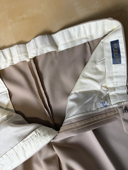 Pantaloni anni ‘80 twill pettinato beige (NOS) - tg. 52/54