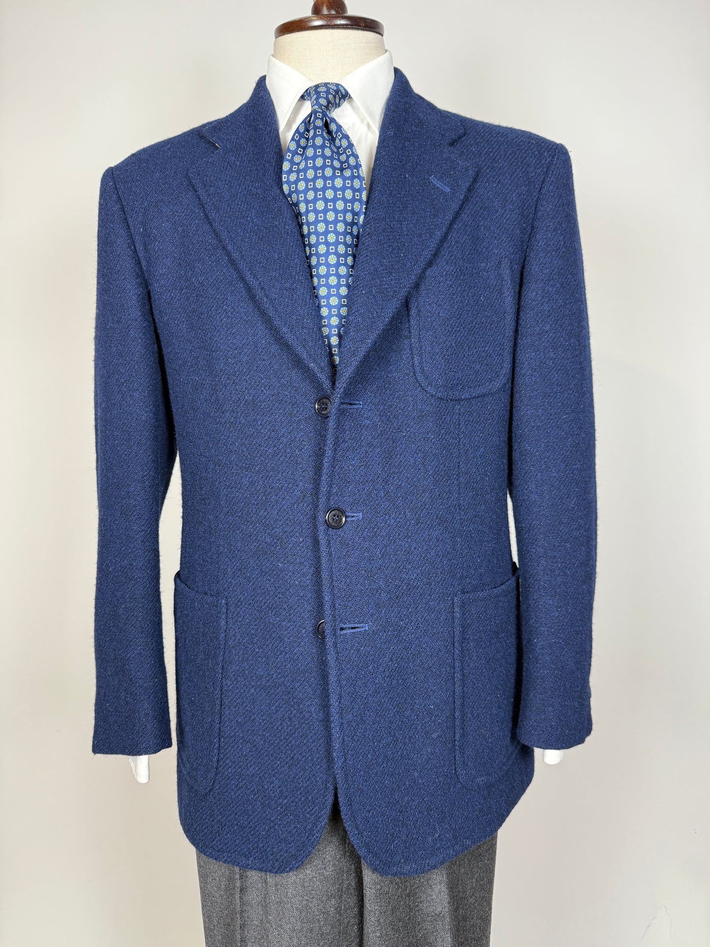 Giacca Etro tweed blu china - tg. 52