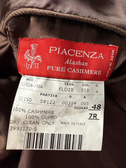Giacca in puro cashmere Piacenza marrone spigato - tg. 48