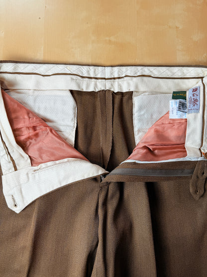 Pantaloni anni ‘80 in covert verde cachi - tg. 52