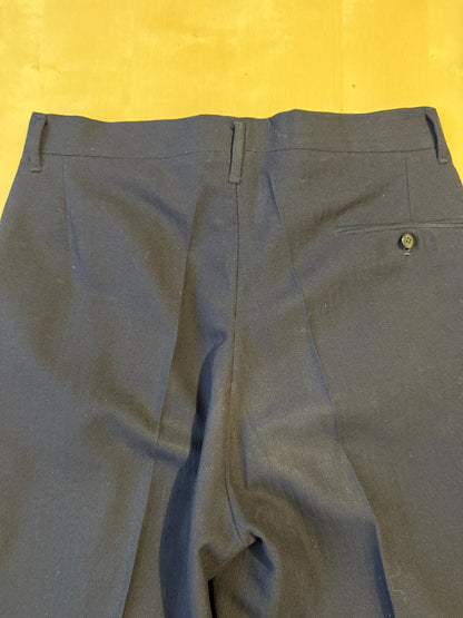 Completo doppiopetto sartoriale anni ‘40/‘50 blu spinato - tg. 46/48