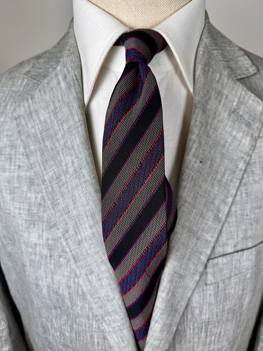 Cravatta Missoni regimental vintage