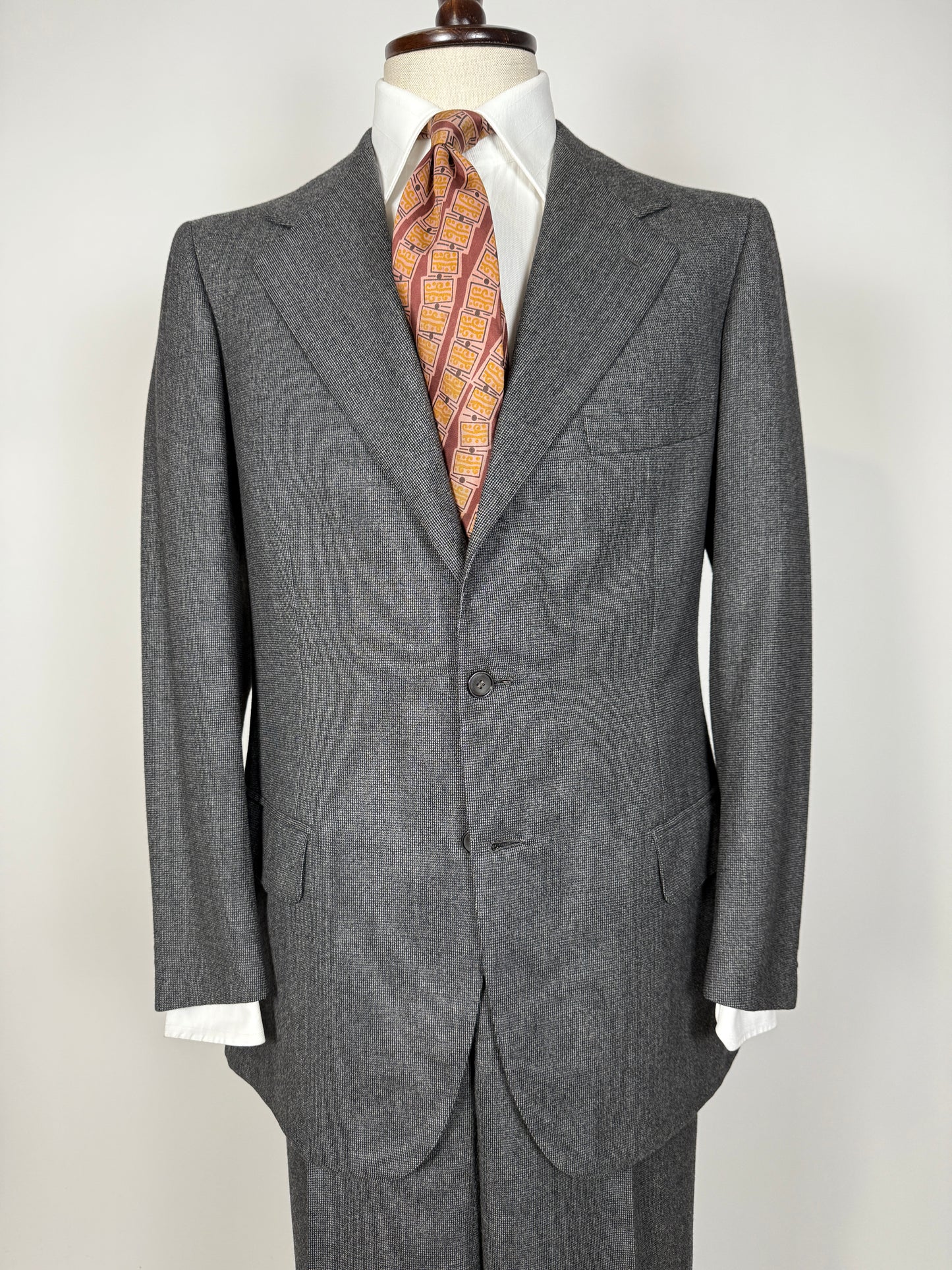 Completo sartoriale flanella grigia anni ‘60/‘70 - tg. 50