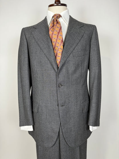 Completo sartoriale flanella grigia anni ‘60/‘70 - tg. 50