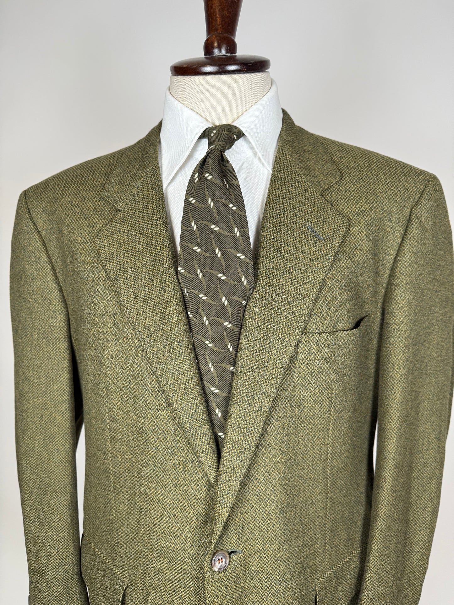 Giacca Corneliani anni ‘80 verde lana e cashmere - tg. 52