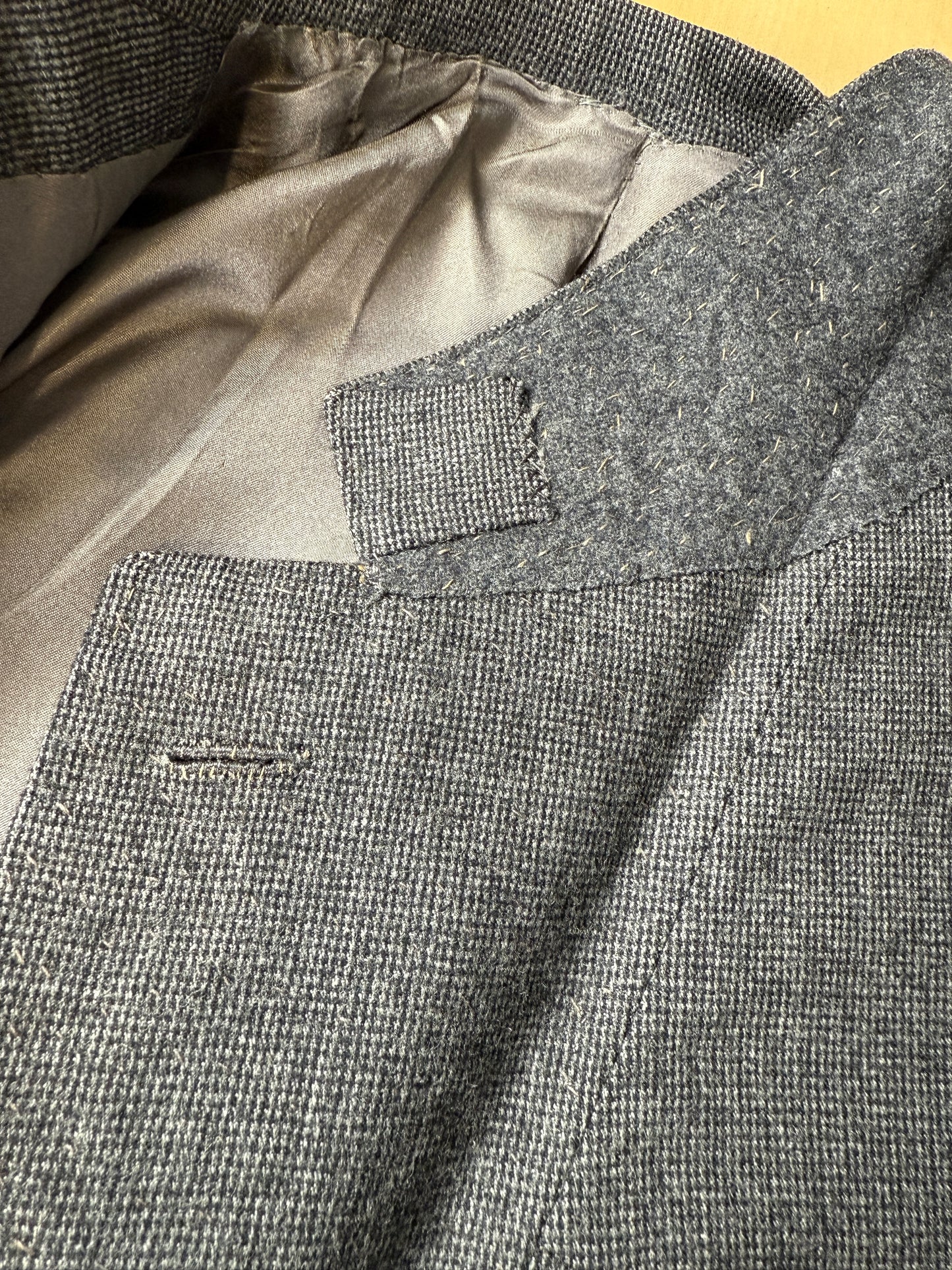 Completo sartoriale flanella grigia anni ‘60/‘70 - tg. 50