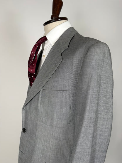 Giacca sartoriale anni '70 in grisaglia pettinata - tg. 50