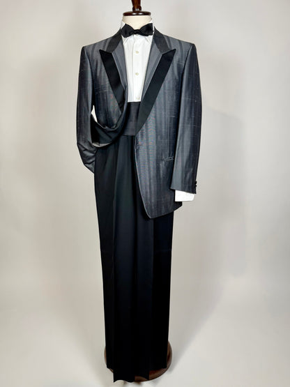 Giacca da smoking anni '80 in seta shantung - tg. 50